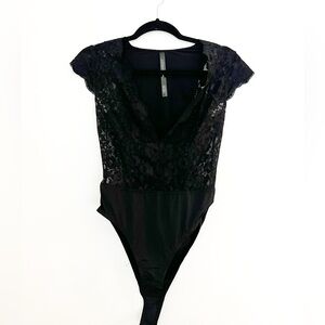 Anthropologie Black Lace Bodysuit